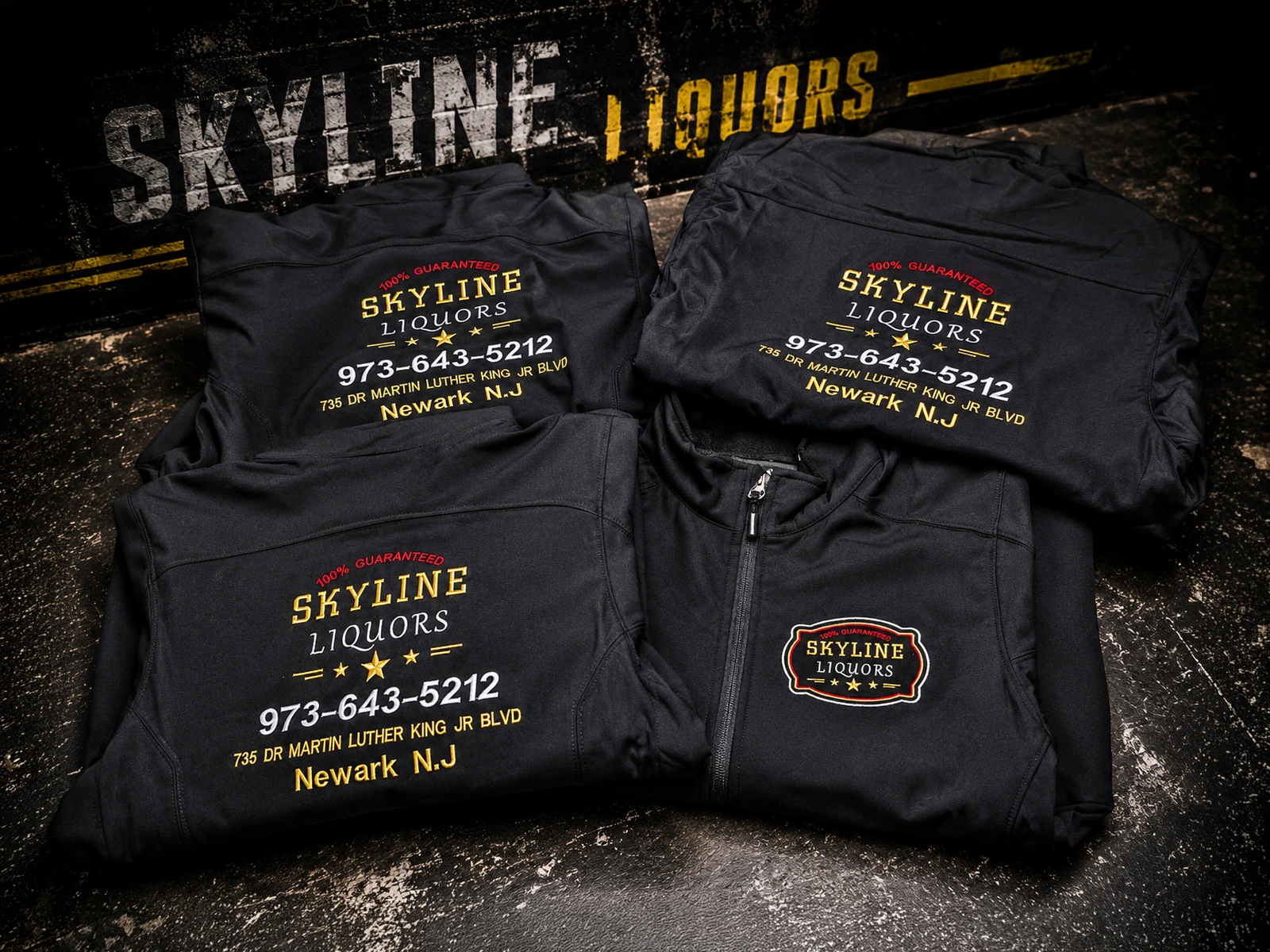 Custom stitched team apparel example